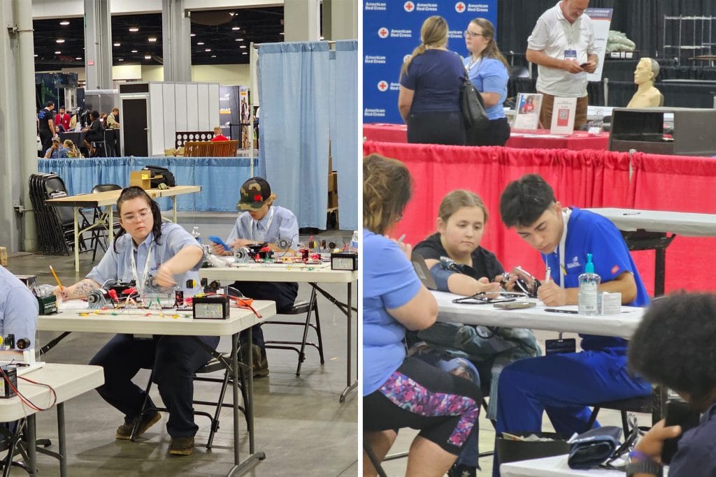 Students competing at CTE national competition.